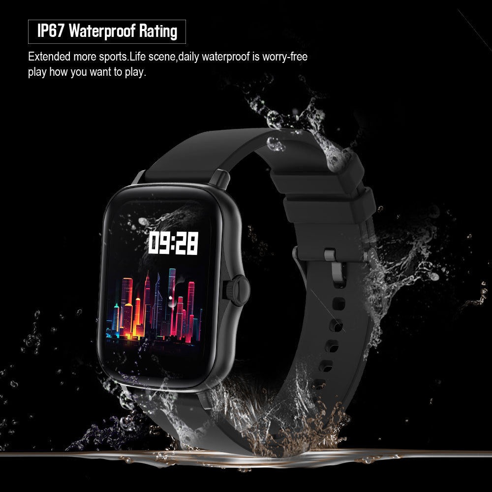 IP68 Custom Dial Heart Rate Fitness Smart Watch