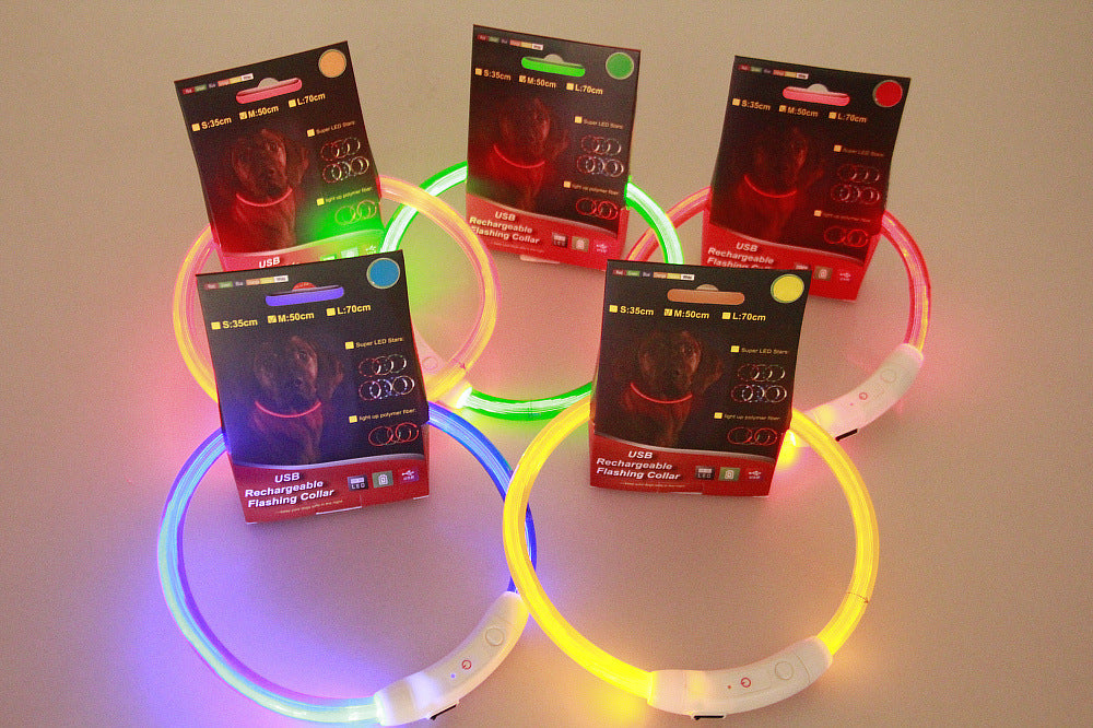 USB Rechargeable Glowing Pet Flashing Collar