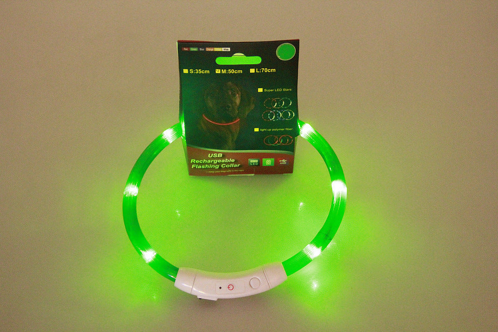 USB Rechargeable Glowing Pet Flashing Collar