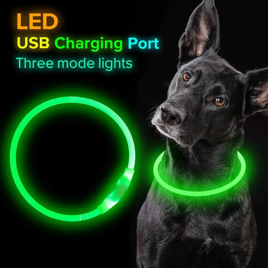 USB Rechargeable Glowing Pet Flashing Collar